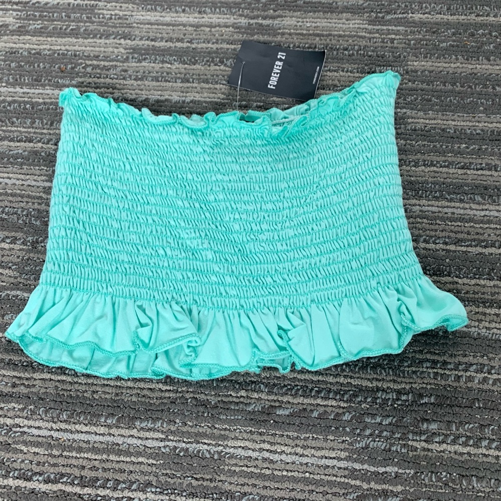 turquoise tube top